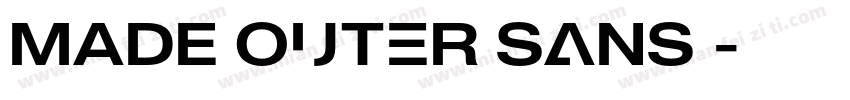 MADE Outer Sans字字体转换